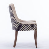 ZUN A&A Furniture, Ultra Side Dining Chair, Thickened fabric chairs with neutrally toned solid wood W1143P154099