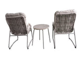 Outdoor Iron Framed Wicker 3-Piece Patio Set ,Accent Chair with small tabl, Comfy Reading Chair Set, W3990P462696