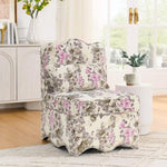 ZUN Flannel single dining chair with soft seat cushion and backrest, no armrests, matching pillow can be W487P221664