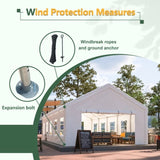 16x32 FT Party Tent with 3 Storage Bags & Removable Sidewalls, Outdoor Canopy Gazebo for Carport 28883627