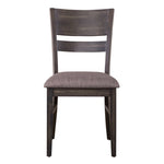 ZUN Almeta Solid Wood Slat Back Upholstered Dining Chairs, Set of 2 -Dark Umber Brown Finish T2574P164540