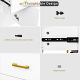 White Particleboard Iron Pipe 97*35*78cm 2 drawers and 1 door Computer desk Multiple scenes 99971577