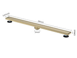 36 Inches Linear Shower Drain, Included Hair Strainer and Leveling Feet W2287P151473