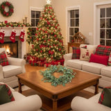 23.6" Christmas Eucalyptus Wreath Green Door Wreath Fake Leaf Garland Wedding Home Frontdoor Decor 70956210