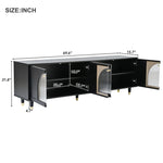 ZUN ON-TREND Contemporary TV Stand Adjustable Shelves for TVs Up to 78'', Stylish Media Console WF325998AAB