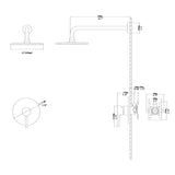 Shower Faucet Set,,Shower System with 10-Inch Rainfall Shower Head and Shower Valve, Brushed Nickel W1243136668