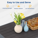 All-Weather Aluminum Outdoor Coffee Table, Modern Coffee Table for Outside, Rectangle Patio Coffee B082P232966