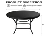 31.5" Round Folding Table, HDPE Cocktail & Bistro Table, Tool-Free Setup, Foldable for Outdoor 99947278