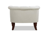 Katherine Tufted Accent Chair Sand Beige Polyester B2719P364404