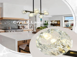 29.53" Modern Crystal Chandelier for Dining Room, 8-Light Black Pendant Lightsfor Kitchen Island 03316724