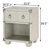 Grey 1-drawer Nightstand B062P185698