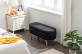 036-Boucle Fabric Storage Bench Bedroom Bench With Wood Legs For Living Room Bedroom Indoor,Black 03556794