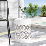 Outdoor Metal end Table -Large 73607.00WHI