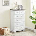 ZUN 6 Drawer Dresser,6 Drawers cabinet Tall Chest Drawers Closet Organizers Storage Clothes, cabinet W2275P149783