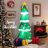 6FT Inflatable Christmas Tree Multicolored Gift Boxes Star Top, Built-in LED Lights, Waterproof 22450035