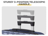ABS Trolley Case 20in 24in 28in 3PCS Suitcase Set Vertical Striped Frosted Case Suitcase Navy Blue 72068211