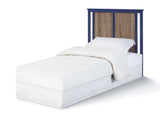 Connelly Mini Crib With Mattress Pad Midnight Blue/Vintage Walnut B022P204870