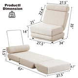 Single Sofa Chair Foldable Single Sofa Bed with Pillow,Portable Foldable Sofa Bed,Leisure Sofa W2113P181633