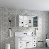 48'' W x 30'' H Surface Frameless Mirror Medicine, Beveled Mirror Edges Bathroom Medicine W2287P249193