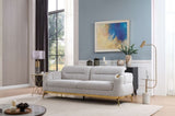 Zoe Modern style Sofa made with wood and Gold accents in Gray G150109334