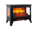 21 inchThree-sided Freestanding Electric Fireplace Stove heater with 3D Flame effect with remote 84633594