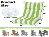 High Back Chairs Set of 2, Waterproof Outdoor Rocking Chair with Ties, Rocking Chair 82215617