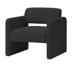 ZUN BLACK single sofa chair, upholstered comfortable chair with armrests, for dining room/bedroom/living W487P183019