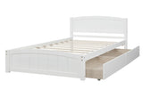 Twin size Platform Bed with Two Drawers, White WF194280AAK