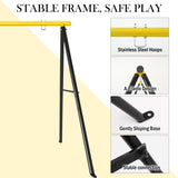 ZUN Porch Swing Frame, Heavy Duty Swing Stand, A-Frame Swing Stand Frame for Backyard Yoga Hammock 27558576