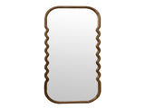 31.4x1.4x74" Oversized Wooden Floor Mirror with Unique Brown Frame W2078P618608