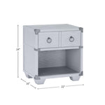 ZUN 1 Drawer Nightstand with One Open Compartment in Gray Finish B016P256488