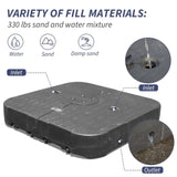 Patio Umbrella Base with Wheels, Water & Sand Filled Weighted Base for Most Cantilever Offset W1859P304037
