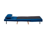 CANON Modern Velvet Foldable Sofa Bed with Piping Design - 3-Position Adjustable Backrest, Converts W3391P324987