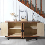 ZUN Accent Storage Cabinet, Modern Accent Buffet Cabinet Adjustable Shelves, Freestanding Sideboard W2729P202566