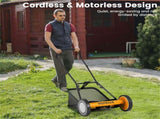 14 Inch Push Lawn Mower with Grass Catcher Bag -Orange 91718380