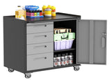 Sturdy Metal Tool Storage Cabinet with Wheels - Tool Storage Cabinet for Garage, Office, and Home T2398P222836