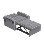 ZUN 1 versatile foldable sofa bed in 3 lengths, modern sofa sofa sofa velvet pull-out bed, adjustable W2564P168339
