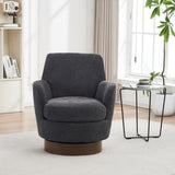 Polyester Swivel Barrel Chair, Swivel Accent Chairs Armchair for Living Room, Reading Chairs for W1361P149655