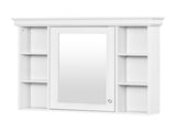 35'' x 28'' White Wall Mounted Bathroom Storage with Mirror Door, Modern Bathroom Wall 35423645