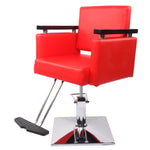 ZUN Hair Beauty Equipment Hydraulic Barber Chair Modern Red Styling Salon Haircut 99235693