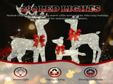 3-Piece Lighted Christmas Reindeer Set Outdoor Decorations, Weather Proof Sparkling Deer 84653913