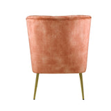 Burnt Orange Tufted Wingback Accent Chair B062P186525