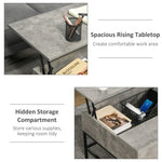 ZUN Top Coffee Table-Grey （Prohibited by WalMart） 79309084