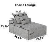 Modern Oversized Modular Sectional Sofa,Sparkling Chenille Fabric Soft Cushion Sofa with 2 W1885P298466