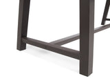 Carlie Outdoor Sandblast Finished Dining Table with Rustic Metal Finished Iron Legs N768P197034F