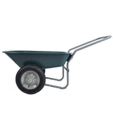 ZUN wheel barrow Two wheeled trolley for green garden 15 inch pneumatic wheel WB1001GN W22770787