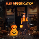 2pcs 3ft Halloween Collapsible Pumpkin Decorations 150 LED Lights 96752830