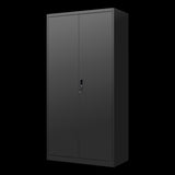 ZUN Metal Armoire Wardrobe Cabinets,70" Black Locker Steel Wardrobe Bedroom Storage Cabinet with Doors W1247P221093