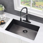 ZUN 32" L X 18" W Undermount Kitchen Sink With Sink Grid W122543645