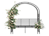 Arc Roof Double Layer With Chair Iron Arch Courtyard Black 53368392